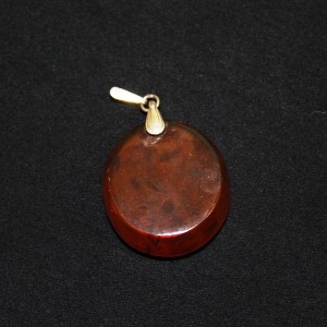 Vintage pressed amber pendant
